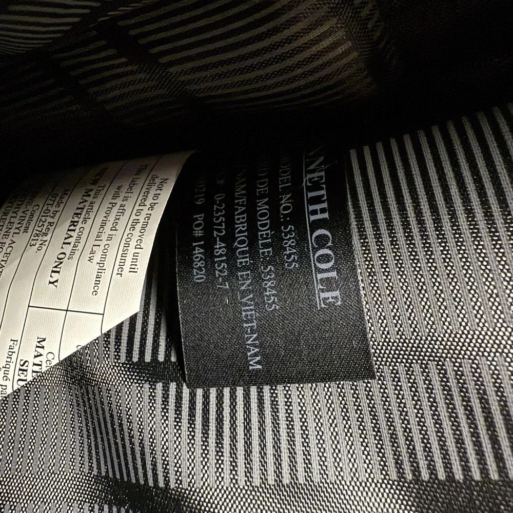 Kenneth Cole Reaction EZ-Scan 538455 Black Ballistic‎ Nylon Briefcase Mens OS
